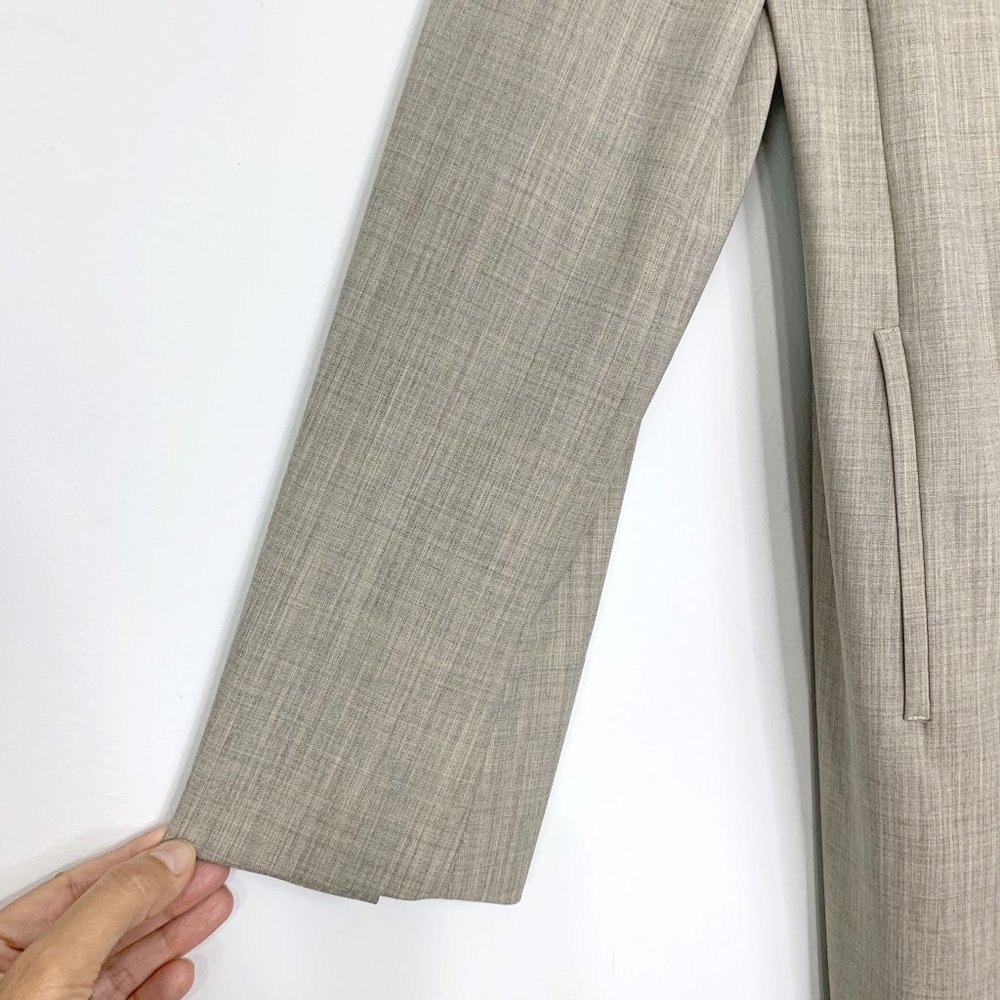 MAX MARA Women's Grayish‎ Beige Long Sleeve Overcoat Sz 8 - Picture 6 of 10